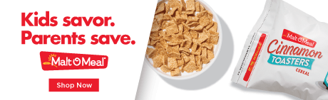 Delicious bags of Malt-O-Meal cereal check every box on your list. Big Bag. Big Value. Big Flavor. And with over 30 flavors for your kids to choose from, they’re sure to have Big Smiles. Try Malt-O-Meal cereal today. Kids Savor. Parents Save.